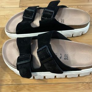 Papillo Birkenstocks (Black Suede)